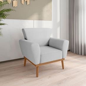 Poltrona Para Sala De Recepção Viana Linha Cinza