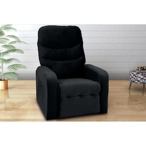Poltrona Reclinável Punto 1 Lugar Veludo Preto Matrix