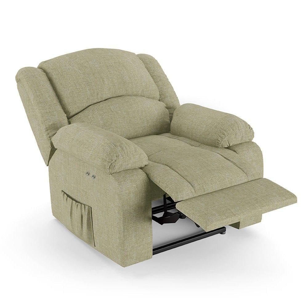 Poltrona Do Papai Reclinável Pietra Power Touch Usb Fh9 Linho Bege - Mpozenato