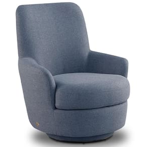 Poltrona Giratória Orgânica Sala De Estar Living Paola T03 Linho Urano - Lyam Decor