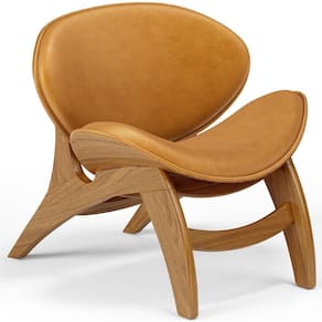 Poltrona Decorativa Orgânica Sala Living Kadosh L02 Couríssimo Whisky