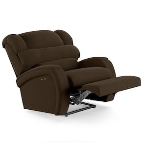 Poltrona Do Papai Reclinável Kalie Power Touch Usb Fh9 Veludo Marrom - Mpozenato