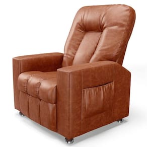Poltrona Do Papai Reclinável Para Cinema Praddo Fh9 Pu Camel Mpozenato