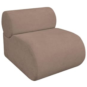 Poltrona Decorativa Orgânica Virgínia Linho Adj Decor Rosê