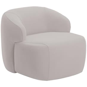 Poltrona Decorativa Fixa Orgânica Living Barolo L06 Veludo Grafite