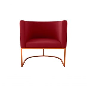 Poltrona Decorativa York 1 Lugar Veludo Maserati Vermelho Matrix