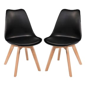 Kit Com 2 Cadeiras Leda Preta - Charles Eames Com Almofada