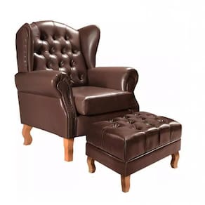 Poltrona Imperador Com Puff Chesterfiel Dom Pedro Courissimo Café