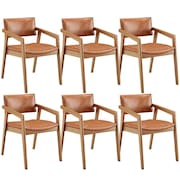 Kit 06 Cadeiras Para Sala De Jantar Estar Living Giorgia B04 Couríssimo Camel