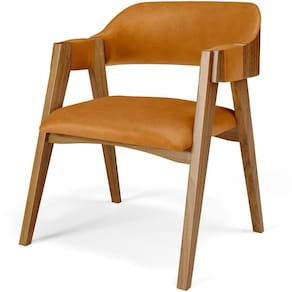 Cadeira Para Sala De Jantar E Estar Living Estofada Suran L02 Couríssimo Whisky - Lyam