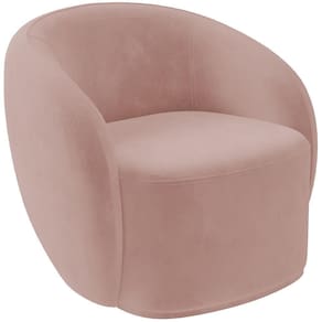 Poltrona Decorativa Para Sala De Estar Living Gliese K01 Veludo Rosê