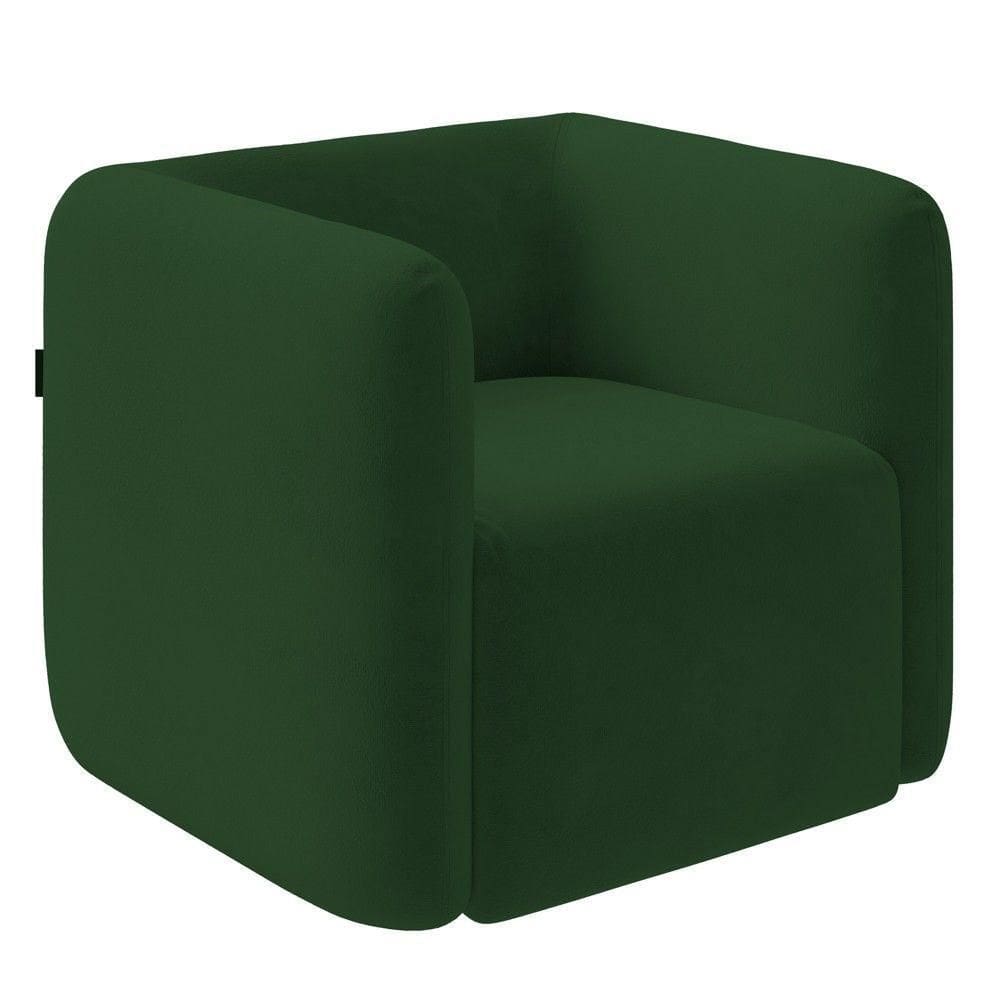 Poltrona Para Sala De Estar Decorativa Kit Com 2 Maggie K04 Veludo Verde Mpozenato