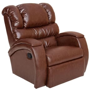 Poltrona Do Papai Reclinável Giratória Balanço Zero Wall Biorne F05 Corano Caramelo Brilho - Lyam Decor