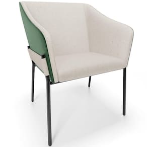 Cadeira Para Sala De Jantar Estar Living Olívia L02 Linho Cru Couríssimo Verde
