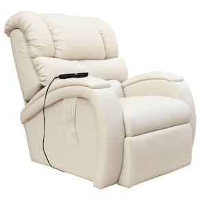 Poltrona Do Papai Reclinável Elétrica Com Controle Biorne F05 Corano Bege - Lyam Decor
