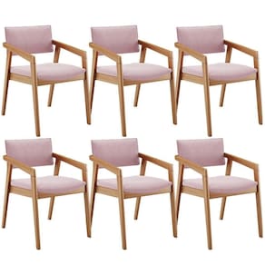 Kit 06 Cadeiras Para Sala De Jantar Estar Living Giorgia B04 Bouclê Rosê - Lyam Decor