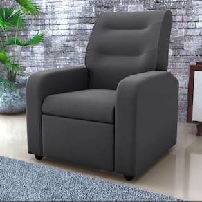 Poltrona Decorativa Reclinável Cecilia Veludo Light Cinza