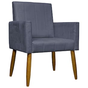 Poltrona Decorativa Mari - Cinza Suede