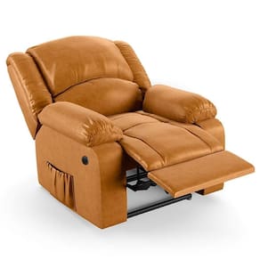 Poltrona Do Papai Reclinável Pietra Power Elétrica Usb Fh9 Pu Whisky - Mpozenato