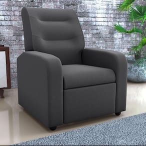 Poltrona Decorativa Reclinável Pireu Veludo Light Cinza