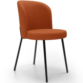 Cadeira Para Sala De Jantar Estofada Gavi L02 Tecido Terracota