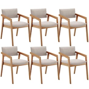 Kit 06 Cadeiras Para Sala De Jantar Estar Living Giorgia B04 Bouclê Creme