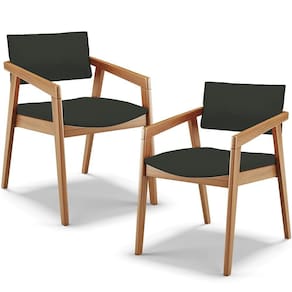 Kit 02 Cadeiras Para Sala De Jantar Estar Living Giorgia B04 Linho Verde Musgo - Lyam Decor