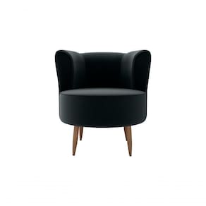 Poltrona Decorativa Savana 1 Lugar Veludo Preto Matrix
