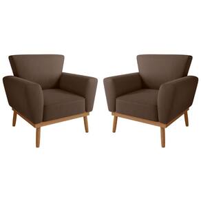 Conjunto Poltrona Decorativa Balneária Inca Marrom