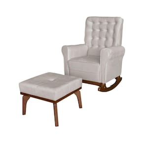 Cadeira Poltrona De Amamentação E Balanço Páris C- Puff Off White