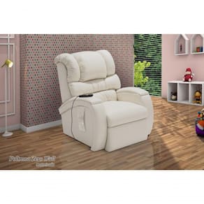 Poltrona Reclinável Imperial Soroterapia Idosos Motorizada Corano Branco 036