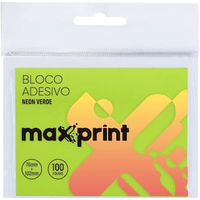 Bloco De Recado Autoadesivo 76x102mm Verde Neon 100fls