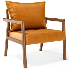 Poltrona Decorativa Para Sala De Estar E Living Alícia B04 Couríssimo Whisky