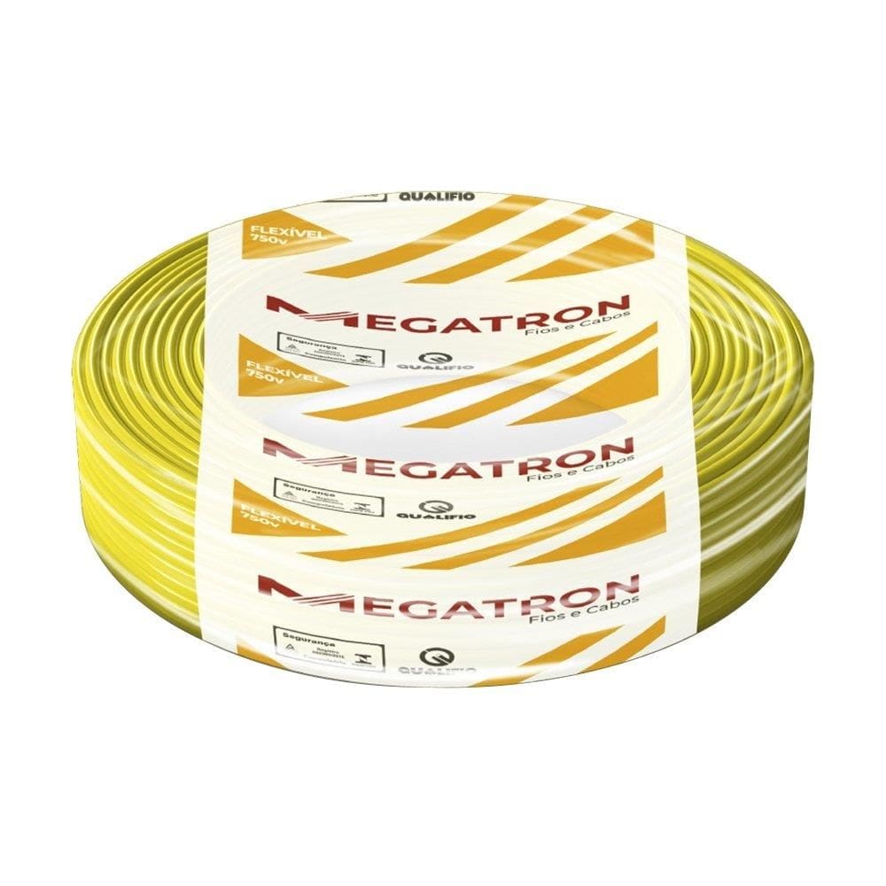 Cabo Flexível Megatron 1,5MMx100M Rolo 750V Amarelo