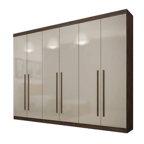 Guarda Roupa Casal 6 Portas 4 Gavetas - Uberaba-CANION / OFF WHITE - Star Móveis