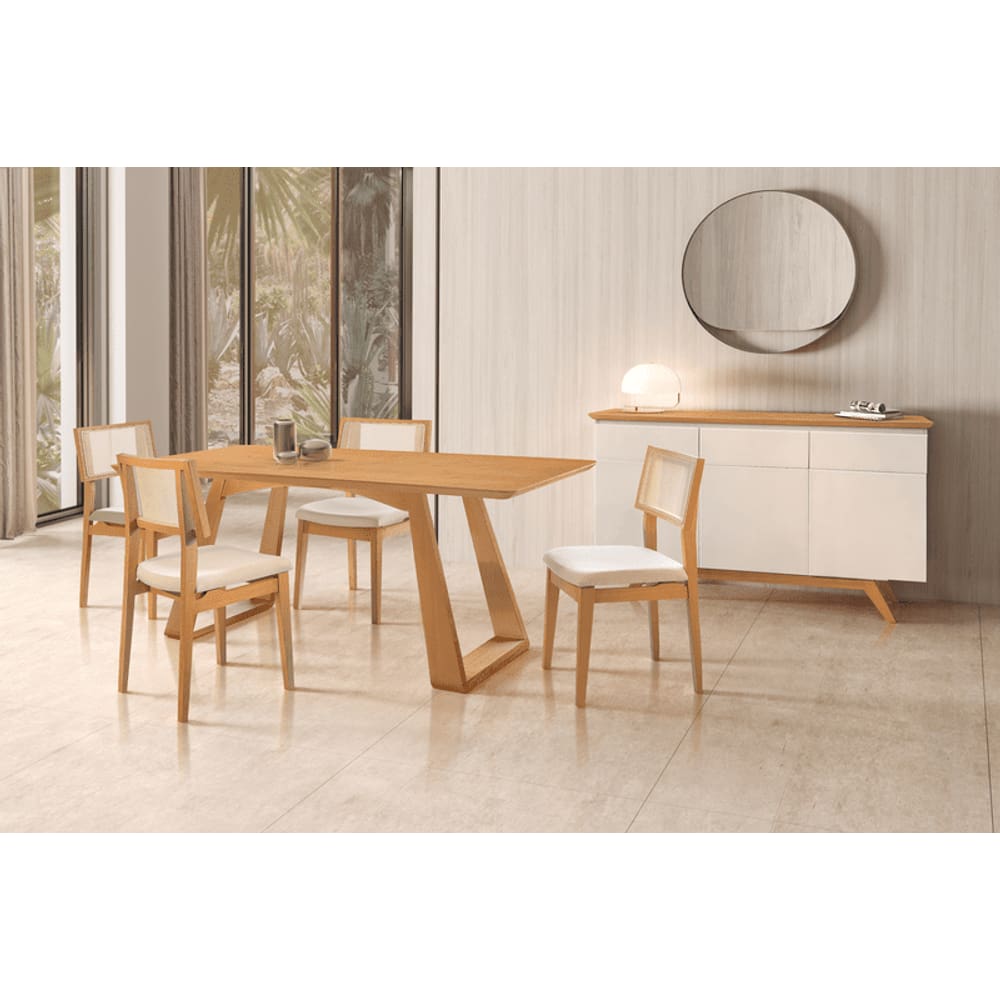 Sala de Jantar Laminada 6 Cadeiras 1,80 Dallas Star Móveis