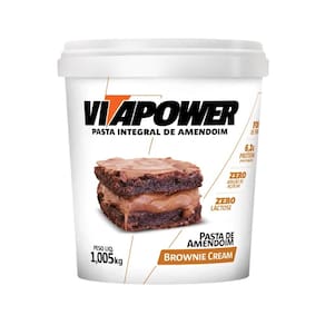 Pasta de Amendoim Sabor Brownie Cream VitaPower 1,005kg