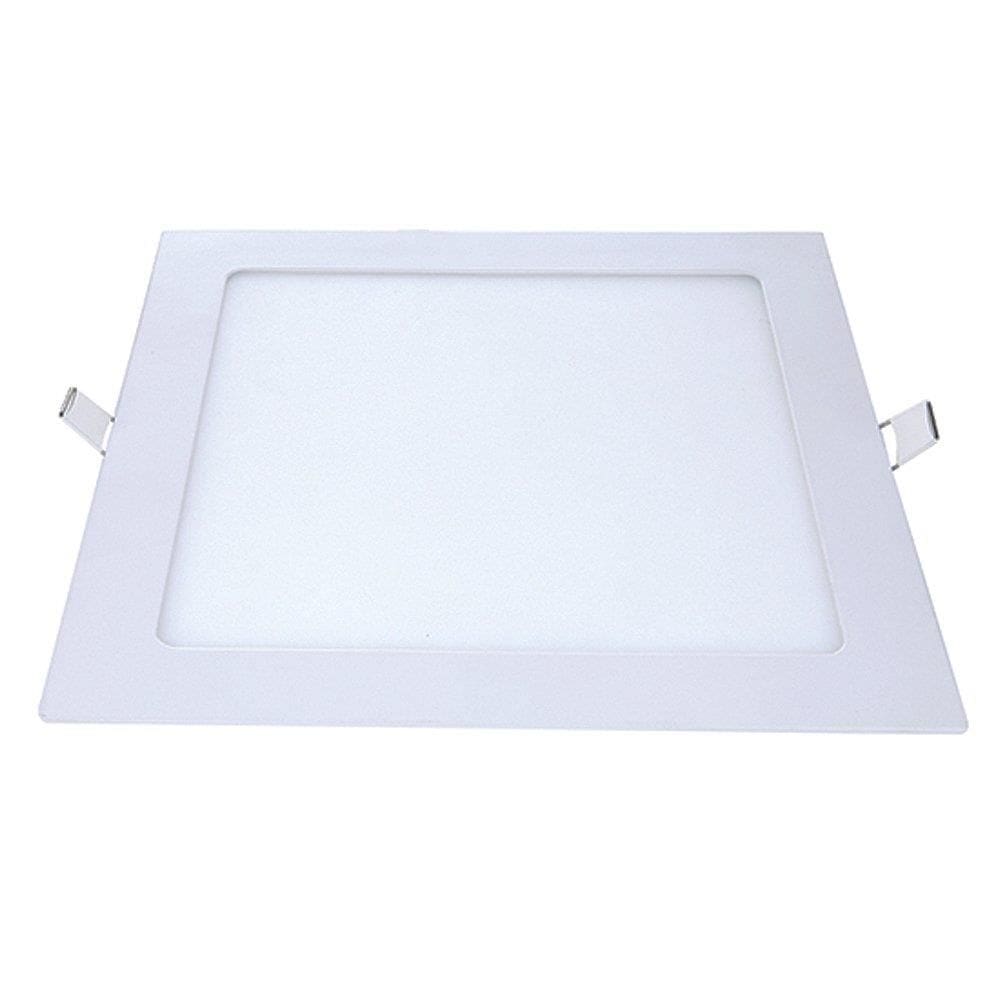 Plafon Painel Avant Led 17cm Alumínio Quadrado Embutir 12W 6,5K 720 Lúmens