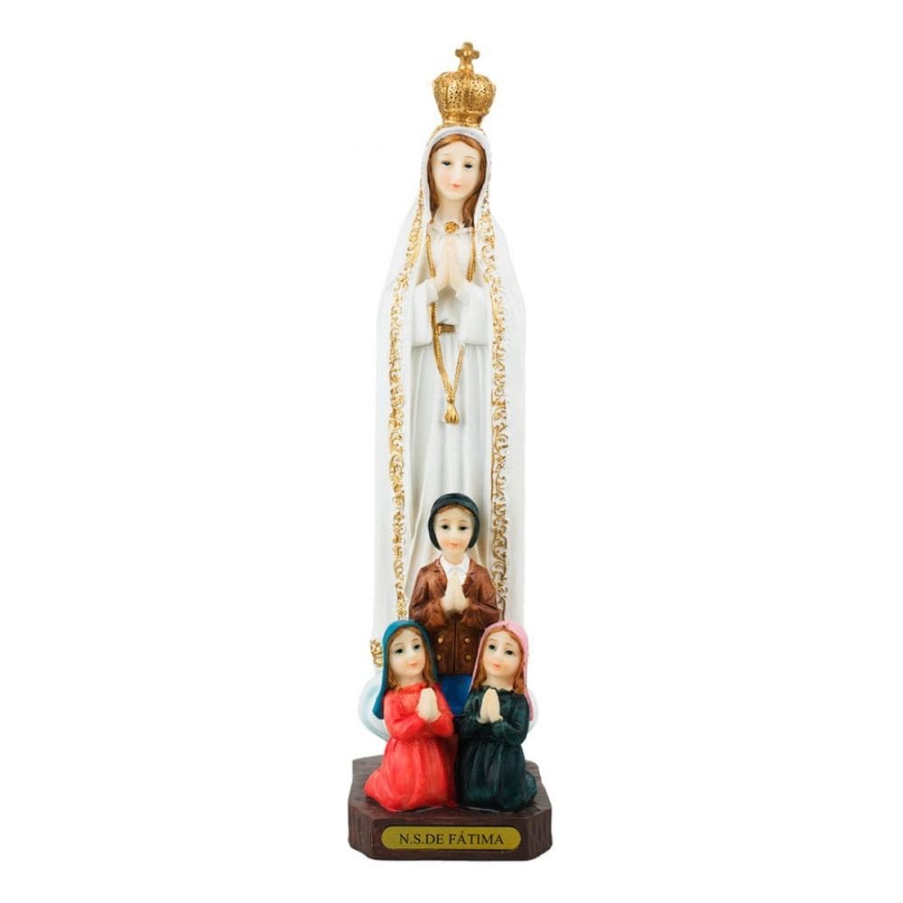 Imagem Nossa Senhora De Fátima 3 Pastores Pastorinhos 30cm