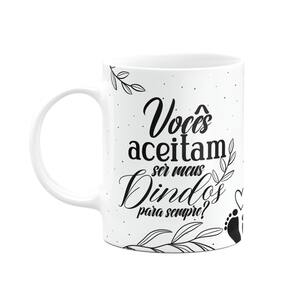 Caneca - Vocês aceitam ser meus Dindos para sempre? M3