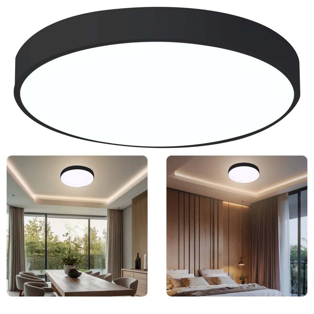 Luminaria Plafon Sobrepor 3 Tons Teto Moderno Led Decoração Iluminação Escritorio Empresa Sala Quarto Residencial