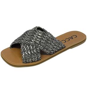 Chinelo Feminino Rasteira Trançado Conforto Moderna Cacci