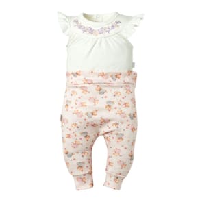 Conjunto Bebê Body Curto + Calça Saruel Aurora Rosa- Hug