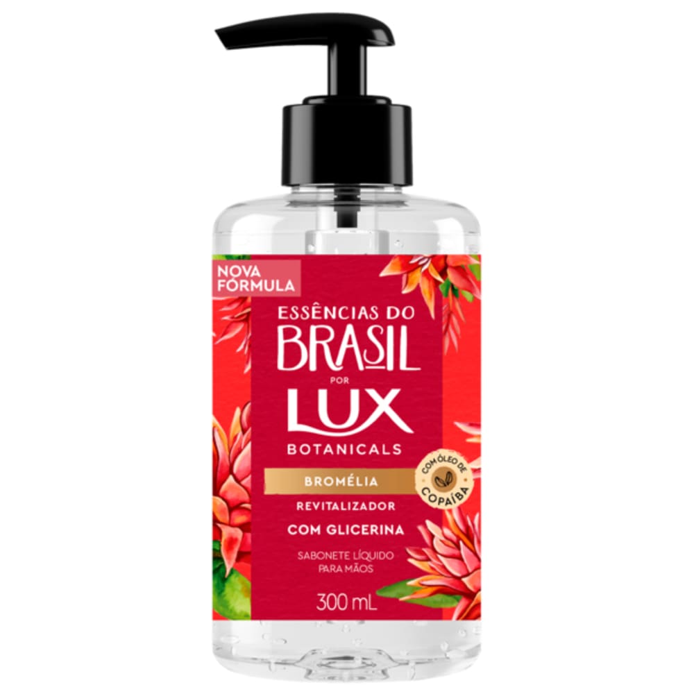 Sabonete Líquido Lux Bromélia Revitalizador Botanicals Pump 300ml