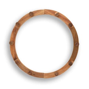 kit 2 cabideiros de madeira acácia arcos modulares com 5 pinos resistente - Oikos