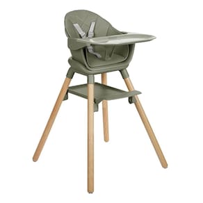 Cadeira Refeicao 6 Em 1 Woody Army Green (Verde) - Kikka Boo