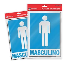 Placa De Sinalização Masculino 15x20cm 05unid. - Grespan