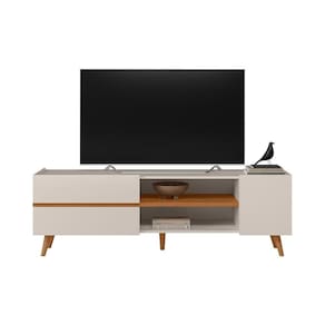 Rack Purus Para Tv Até 65 3 Portas - Colibri - Off White Matte Frejo