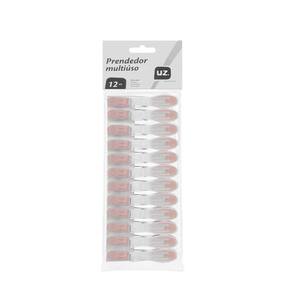 Prendedor de Roupa Formato Anatomico Rosa Kit 12un