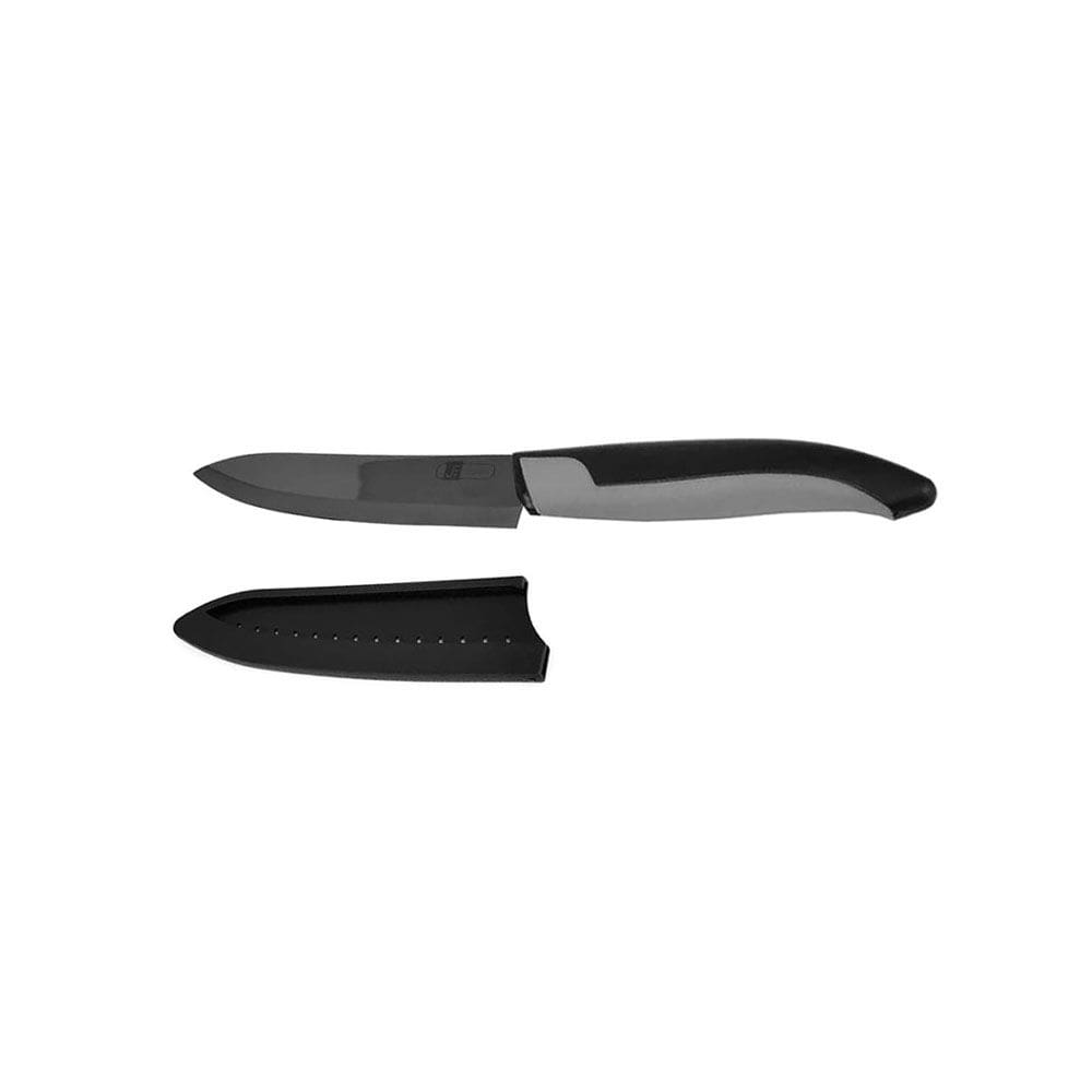 Faca de Ceramica 4,5" Preta Verduras Legumes Frutas